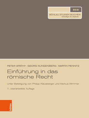 cover image of Einführung in das römische Recht